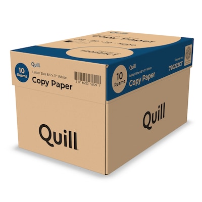 Quill Brand® 8.5" x 11" Multipurpose Copy Paper, 20 lbs., 92 Brightness, 40 Cartons/Pallet, 21 pallets/Truckload