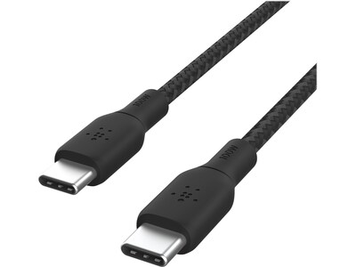 Belkin BoostCharge 6.56 USB-C to USB-C Power Cable, Male to Male, Black (CAB014BT2MBK)