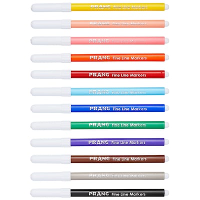 Prang Classic Washable Markers, Fine Tip, Assorted Colors, 96/Carton (80796)