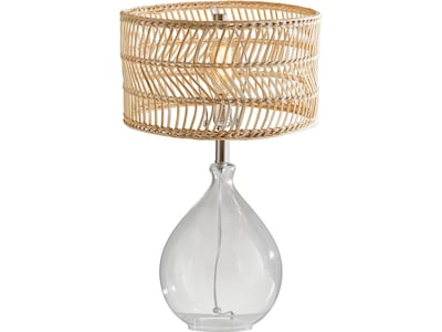 Adesso Cuba Incandescent Table Lamp, Clear/Light Brown (1543-12) | Quill.com