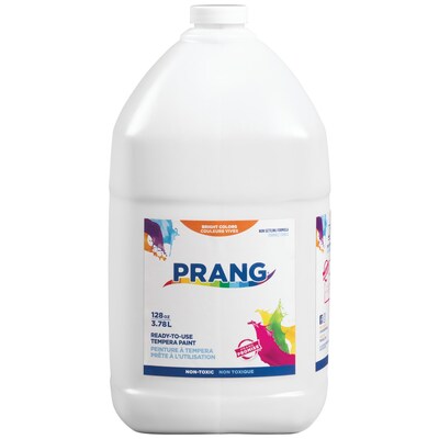 Prang Ready-to-Use Washable Tempera Paint, White, 128 oz. (22809)