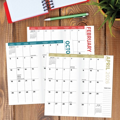 2025-2026 Willow Creek Botanical Nature 3.5" x 6.5" Calendar Year Yearly Planner, Paperboard Cover (46890)