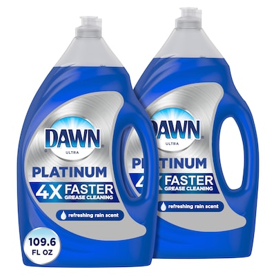 Dawn Platinum Dish Soap, Refreshing Rain, 54.8 fl. oz., 2/Pack (04504)