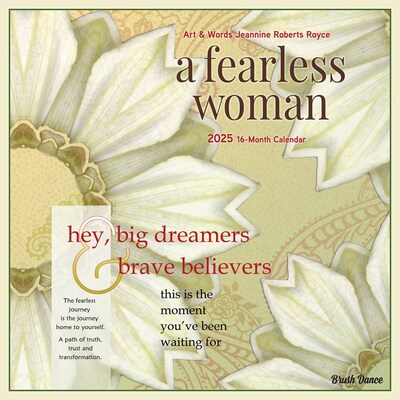 2025 Brush Dance A Fearless Woman 12 x 24 Monthly Square Wall Calendar, (9781975481247)