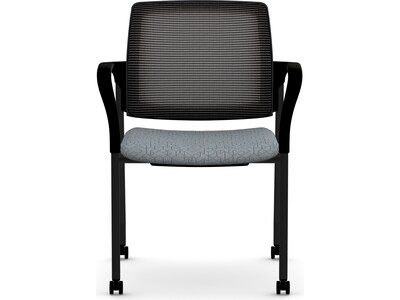 HON Ignition Fabric/Mesh Multipurpose Stacking Chair, Basalt/Black (HIGS6.F.H.IM.APX25.T)