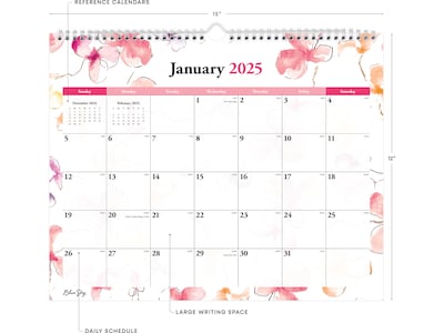 2025 Blue Sky Lindley 15 x 12 Monthly Wall Calendar (117888-25)