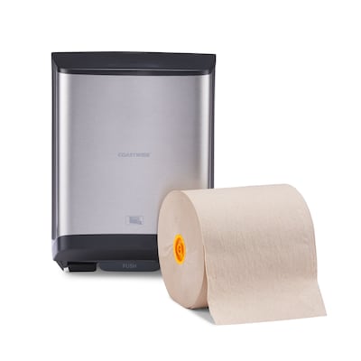 Coastwide Professional J-Series Automatic Hardwound Paper Towel Dispenser, Black/Metallic (CWJAHT-S-