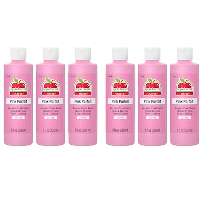 Apple Barrel Acrylic Paint Matte, 8oz., Pink Parfait, 6/Pack (APP21049E-6)