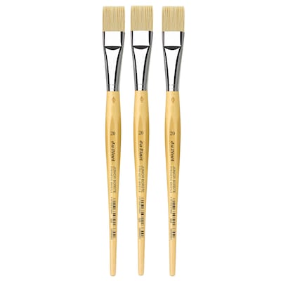 da Vinci JUNIOR BORSTE Synthetic Brush, Synthetic, Tempera, Flat, Series 329, Size 20, 3/Pack (DVXVA