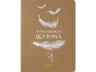Moleskine Limited Edition Harry Potter Wingardium Leviosa Journal, 7.5 x 9.5, Narrow-Ruled, Kraft,