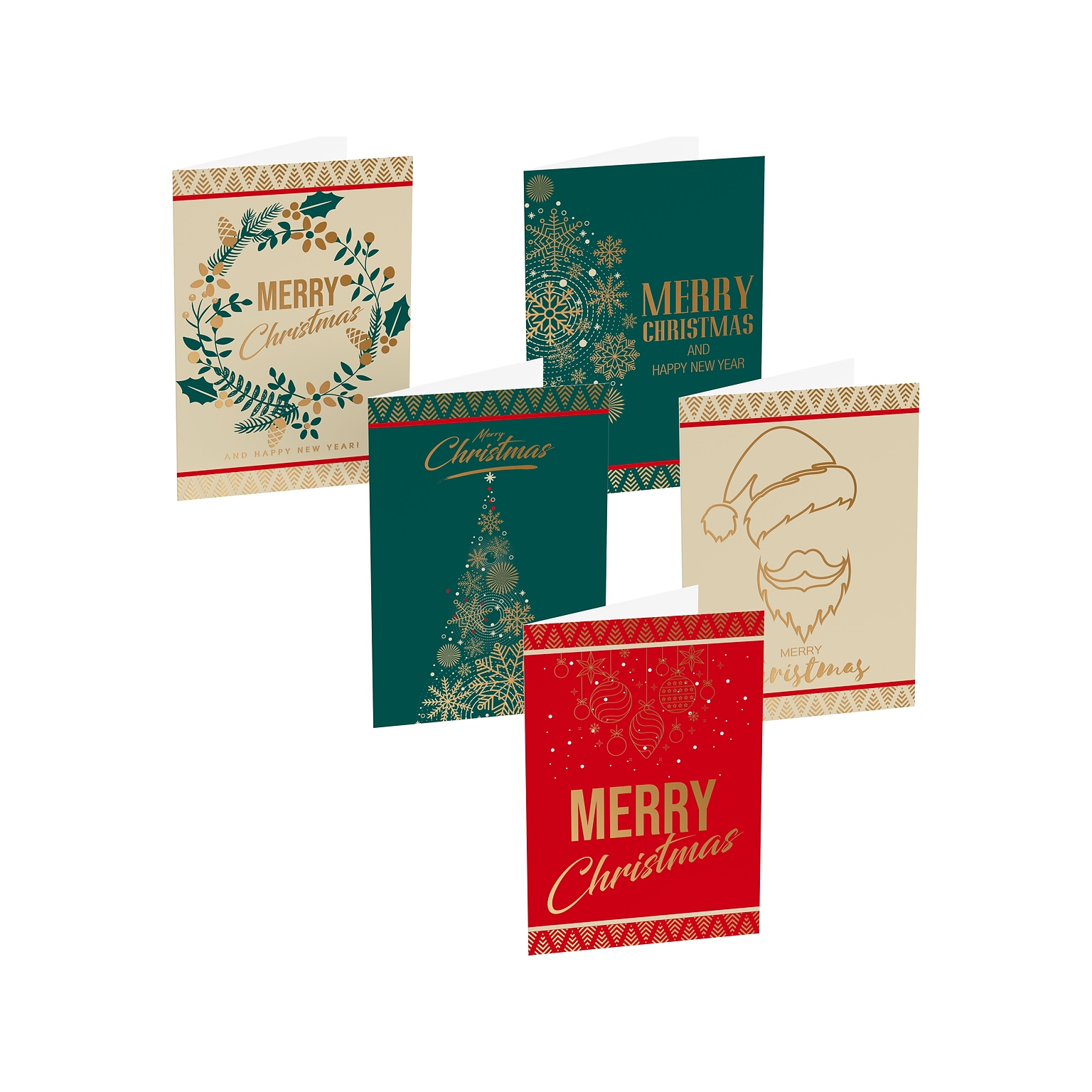 Better Office Christmas Cards, 5 x 7, 50/Pack (64654-50PK)