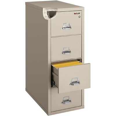 FireKing 4-Drawer Vertical File Cabinet, Parchment, Letter (373235)