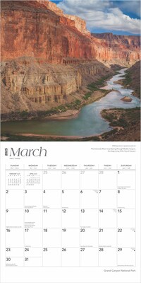 2025 BrownTrout Grand Canyon National Park 12" x 12" Monthly Square Wall Calendar (9781975474850)