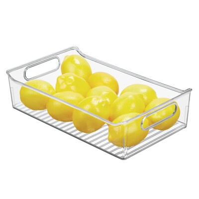 iDESIGN Medium Stackable Plastic Storage Bin, Clear, 2/Pack (03062W)