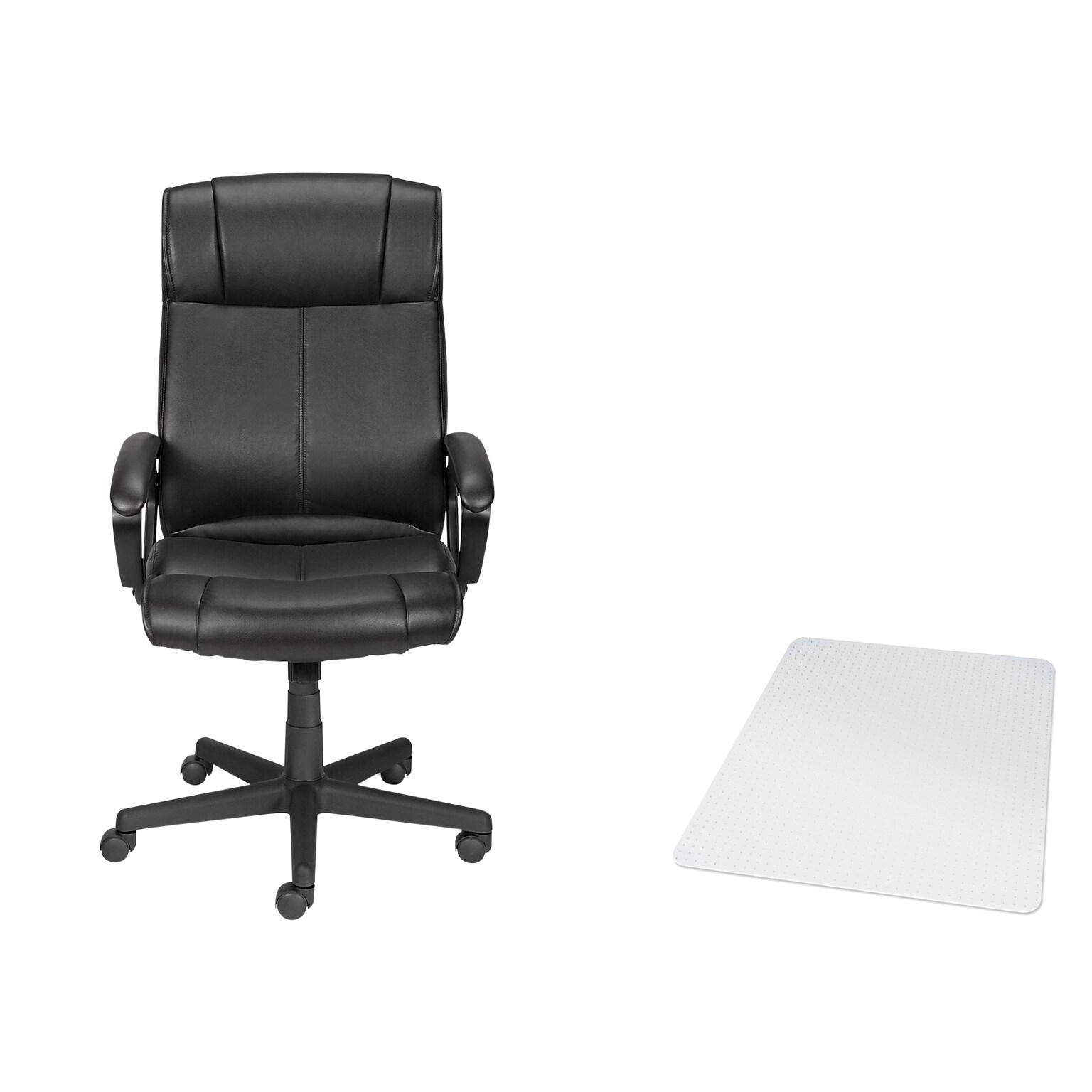 Buy a Quill® Brand Turcotte Luxura High-Back Manager Chair, Get 50% Off a Chair Mat