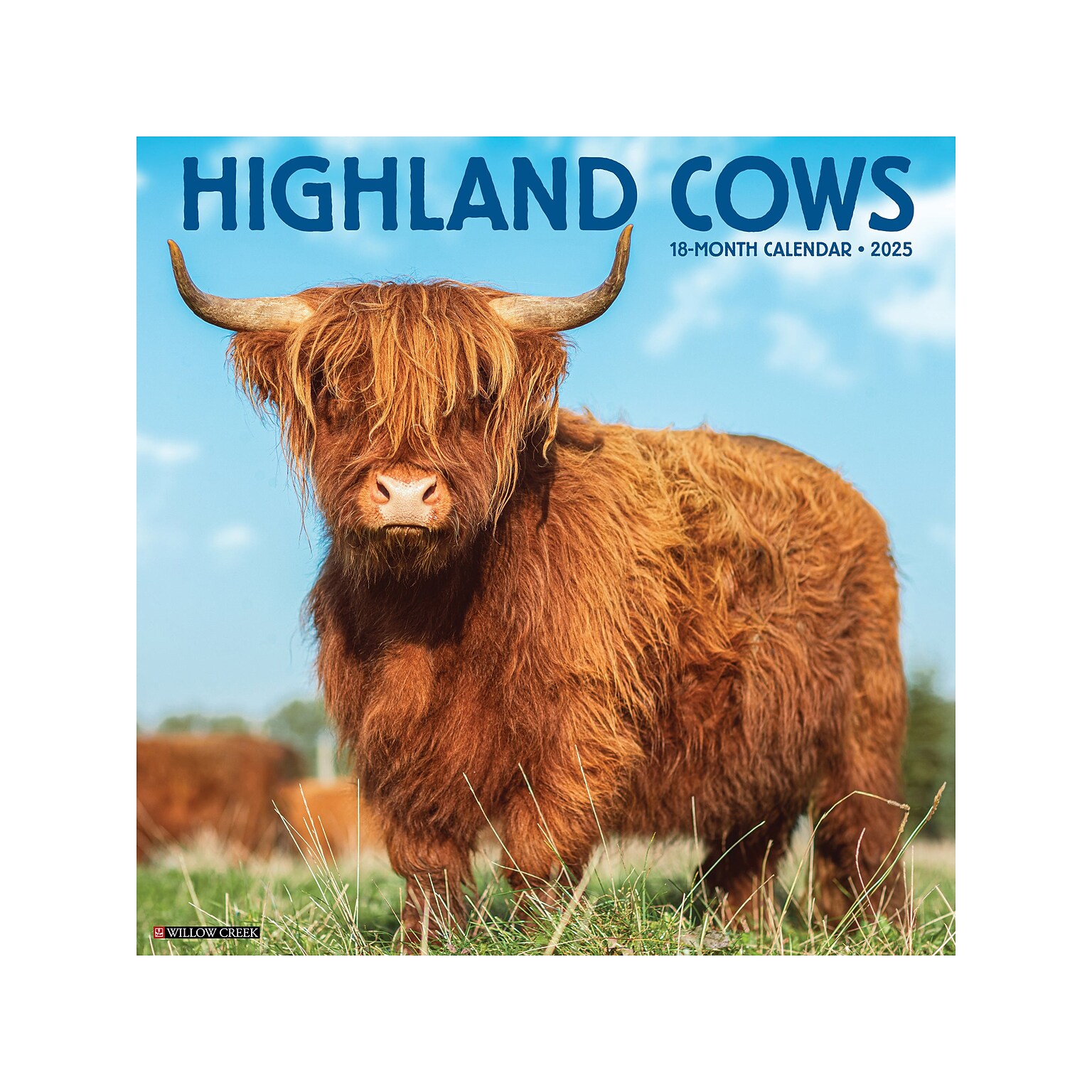 2025 Willow Creek Highland Cows 12 x 12 Monthly Wall Calendar (46432)