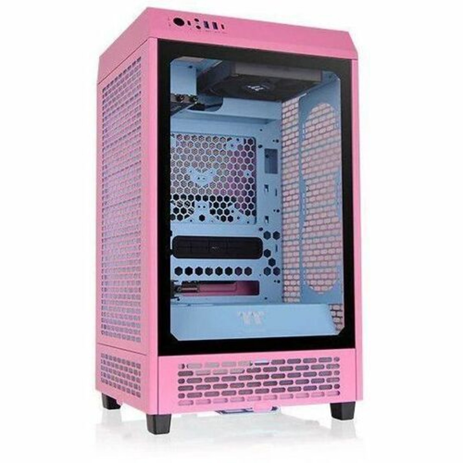 Thermaltake The Tower 200 Bubble Mini ITX Mini-Tower Computer Case, Pink (CA-1X9-00SAWN-00)