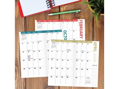 2025-2026 Willow Creek Paradise 3.5" x 6.5" Monthly Planner, Paper Cover, Multicolor (47071)