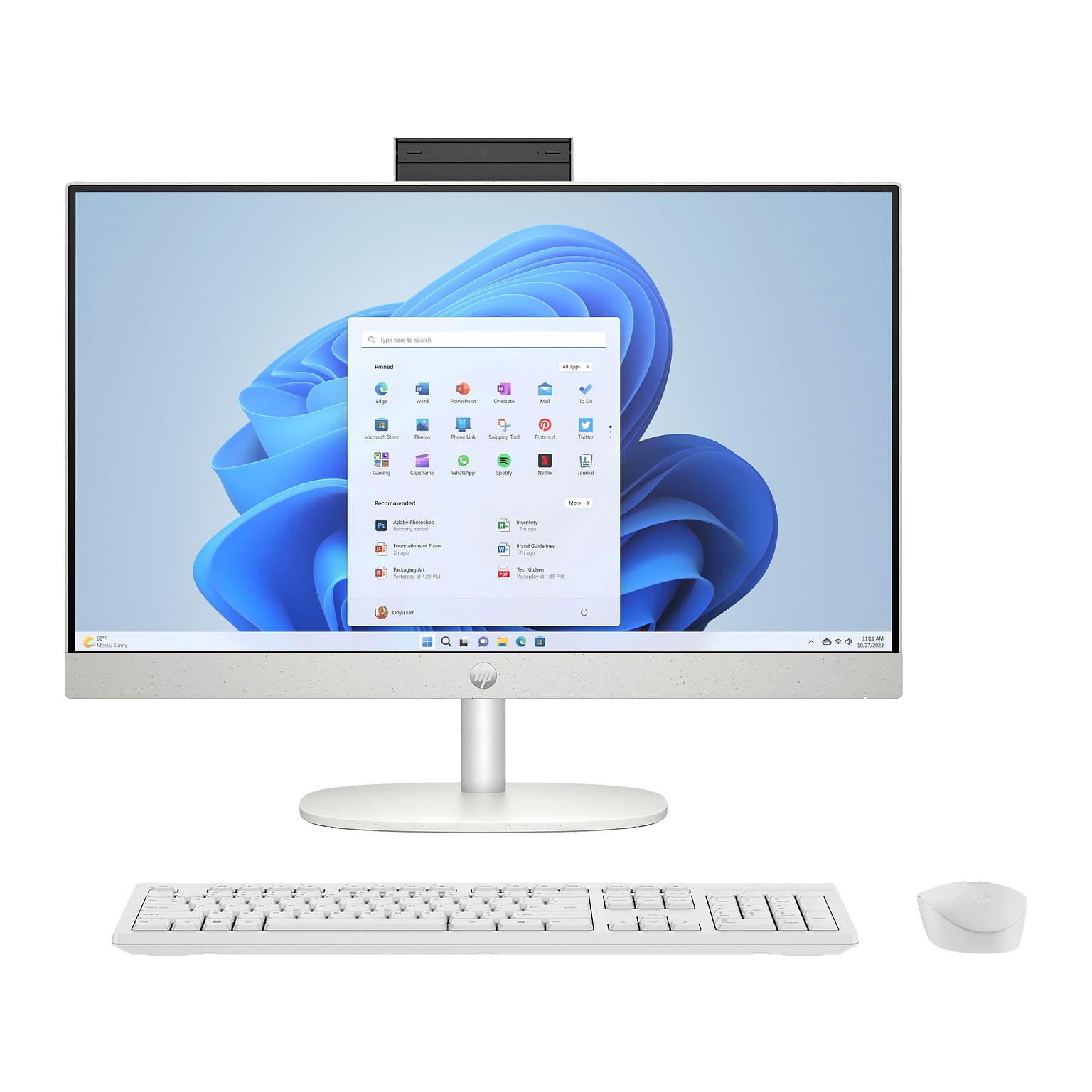 HP 24 All-in-One Touch-Screen AI Desktop Computer, Intel Core Ultra 5-125H, 16GB RAM, 512GB SSD, Mouse & Keyboard Included