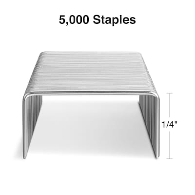 Staples Premium Staples, 1/4" Leg Length, 5000/Box (TR58088)