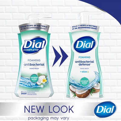 Dial Antibacterial Foaming Hand Soap, Coconut Water Scent, 8/Carton (017000347158)