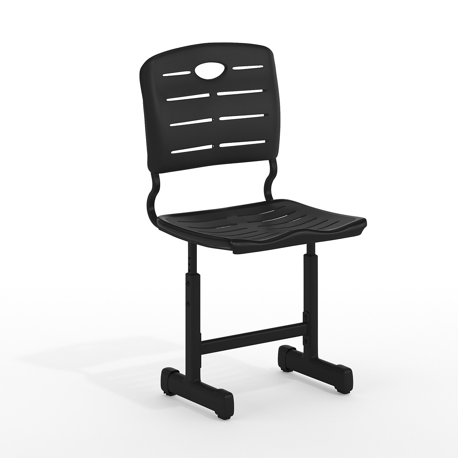 Flash Furniture Adjustable-Height Student Chair with Pedestal Frame, Black (YUYCX09010)