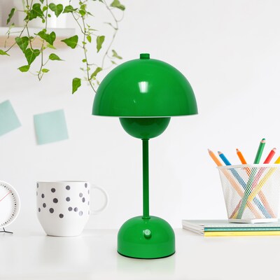 Simple Designs Mushroom Magic LED Table Lamp, Green (LD1069-GRN)