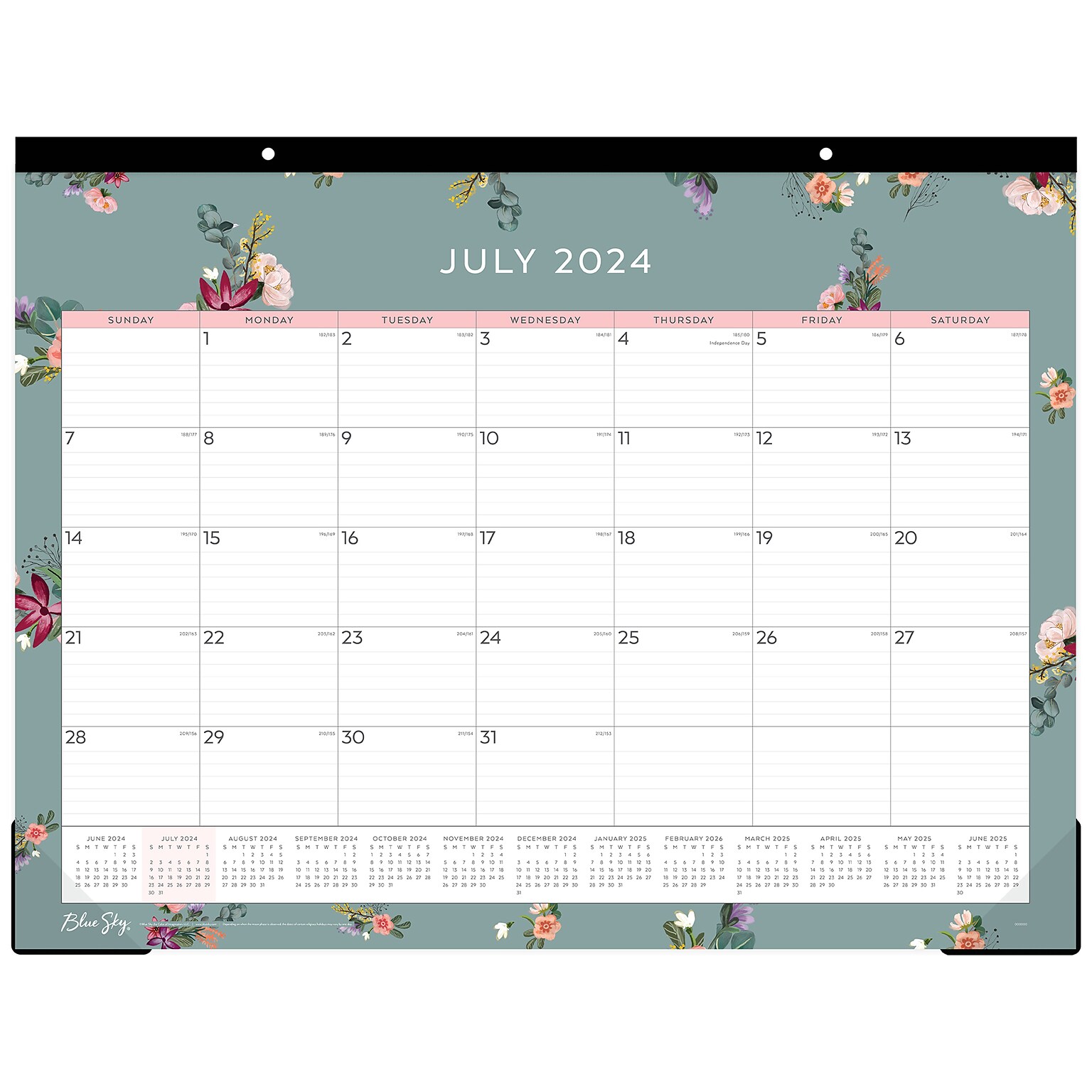 2024-2025 Blue Sky Greta 22 x 17 Academic Monthly Desk Pad Calendar (136476-A25)