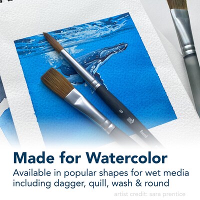 Princeton Aqua Elite Short Handle Watercolor Synthetic Round Brush (PBXP4850R10)