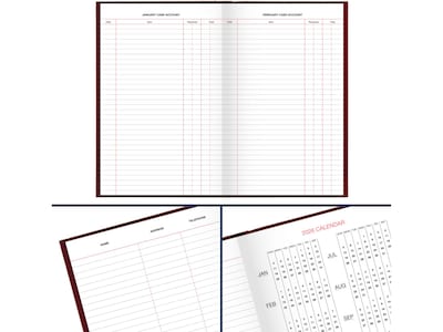 AT-A-GLANCE Standard Diary Hardcover 2025 Daily Diary, 7.75 x 12, Ruled, Red (SD376-13-25)