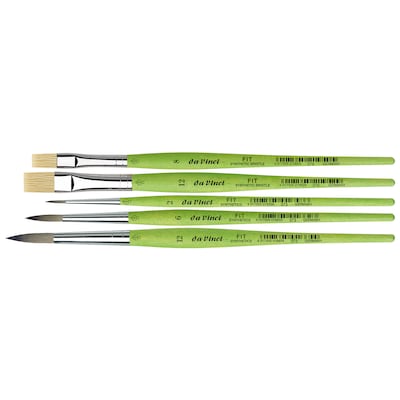 da Vinci FIT Synthetics Student & Hobby Brushes, Synthetic, All Paint Types, Assorted, 5 Brush Set (DVXVA42170)