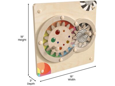 Flash Furniture Bright Beginnings Turning Gears STEAM Wall Activity Board (MK-ME14719-GG)