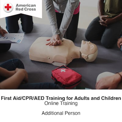 American Red Cross Blended First Aid, CPR & AED Training for Adults & Children, 1 Additional Student