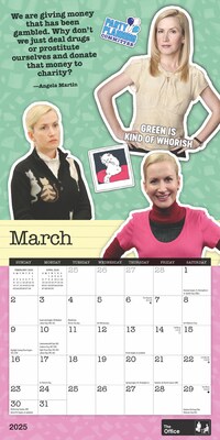 2025 Cal Ink The Office 7" x 14" Monthly Mini Wall Calendar, (9781645916888)