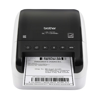 Brother Professional Wide Format Label Printer, Glossy Black/White (QL1110NWBC)