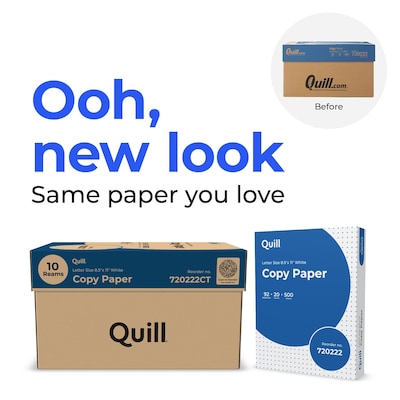 Quill Brand® 8.5 x 11 Multipurpose Copy Paper, 20 lbs., 92 Brightness, 40 Cartons/Pallet, 21 palle