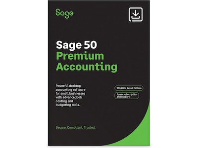 Sage 50 Premium Accounting 2024 for 1 User, Windows, Download (SAG303800V038)
