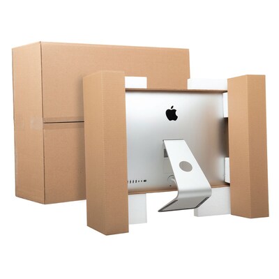 30" x 26" x 11" Heavy Duty iMac 27" Shipping Box, 275# Mullen Rated, Kraft (E03114)