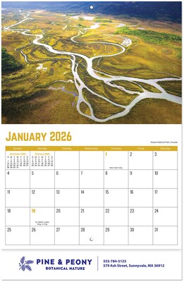 Custom National Parks Wall Calendar Stitched