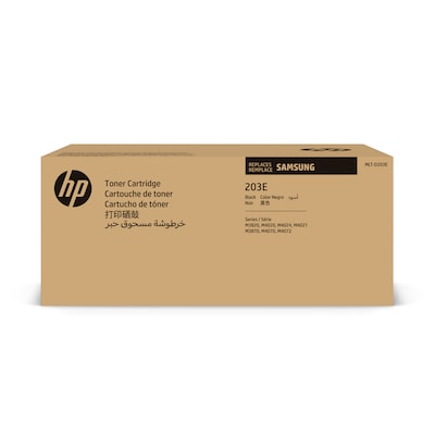 HP 203E Black Toner Cartridge for Samsung MLT-D203E (SU885), Samsung-branded printer supplies are no