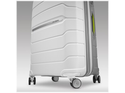 Samsonite Freeform 21.25" Hardside Carry-On Suitcase, 4-Wheeled Spinner, TSA Checkpoint Friendly, White/Gray (78255-4744)