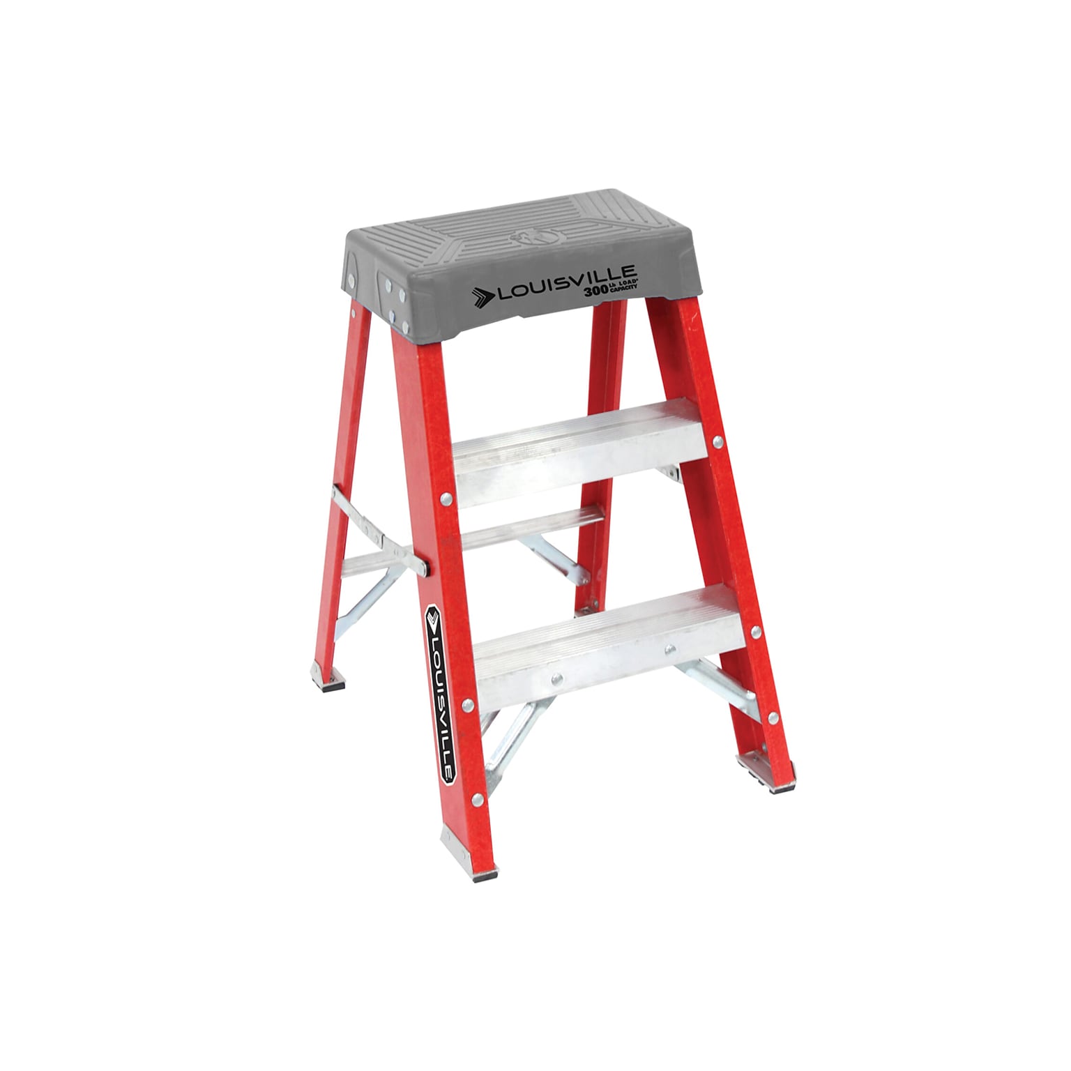 Louisville Ladder 2 Fiberglass Step Ladder, 300 lbs. Capacity (FS1502)