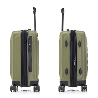 US Army FOX PRO 20" Hardside Carry-On Suitcase, 4-Wheeled Spinner, TSA Checkpoint Friendly, Olive Drab (USLFPRO00S-GRN)