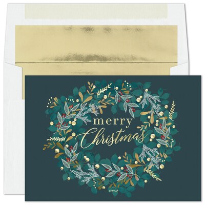 Hunter Elegance Cards, with Envelopes, 5 5/8  x 7 7/8 Holiday Card, 25 Cards per Set