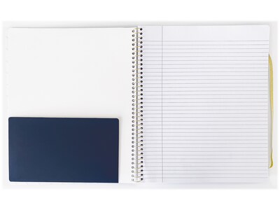 Carolina Pad Keep it in line Professional Notebook, 9.65" x 11.6", College-Ruled, 100 Sheets, Assorted Colors (10000)