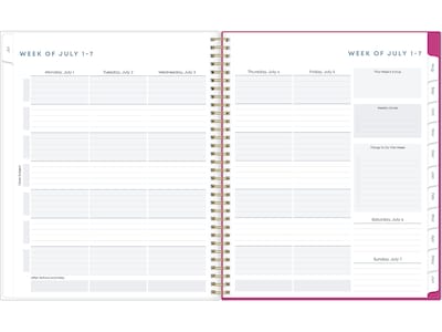 2024-2025 Blue Sky Star Confetti Bright 8.5 x 11 Academic Weekly & Monthly Planner, Plastic Cover,