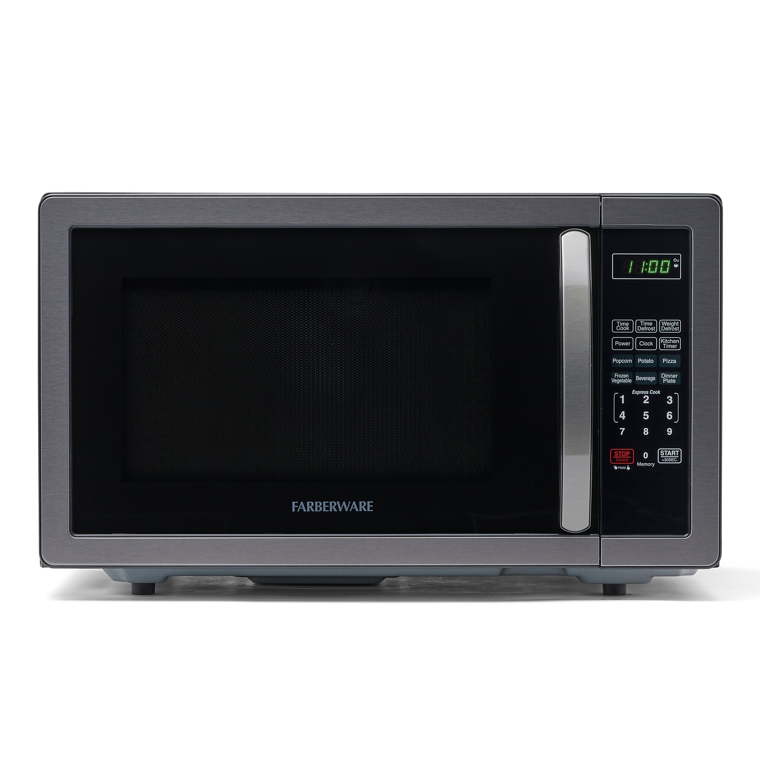 Farberware Classic 1.1 Cu. Ft. Countertop Microwave, Black Stainless Steel (FMO11AHTBSB)