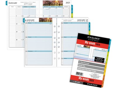 2025 AT-A-GLANCE Zenscapes 8.5" x 5.5" Weekly & Monthly Planner Refill, Multicolor (281-285Y-25)