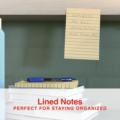 Staples Recycled Notes, 4" x 6", Sunshine Collection, Lined, 100 Sheet/Pad, 12 Pads/Pack (S-46YR12)