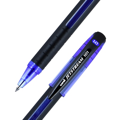 uni Jetstream 101 Ballpoint Pen, Medium Point, 1.0mm, Blue Ink, Dozen  (1768012) | Quill.com